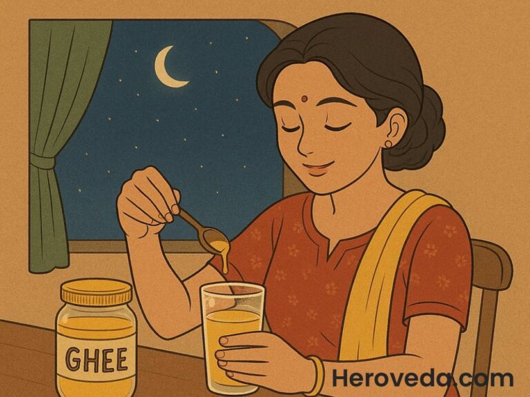 ghee with water at night