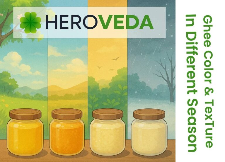 ghee color and texture in different season
