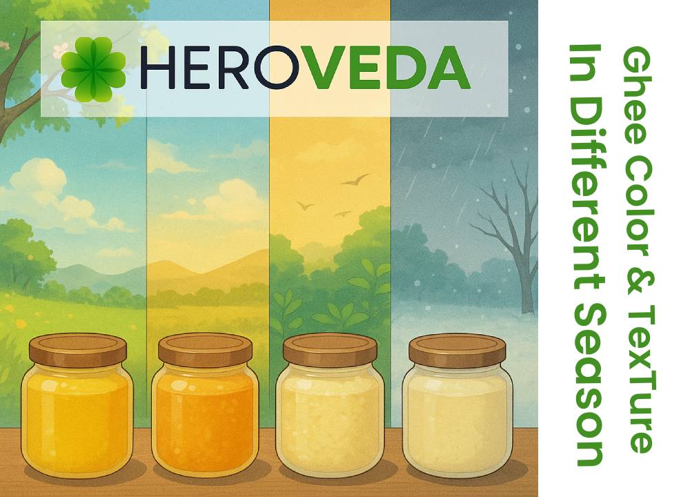ghee color and texture in different season